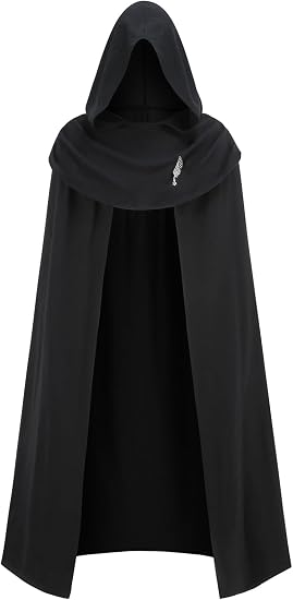 Adult Medieval Cloak with Hood Renaissance Cloak Halloween Christmas Party Outfits for Women and Men