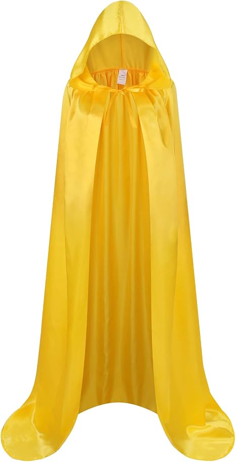 Unisex Adult Hooded Cape Full Length Halloween Christmas Costume Party Cloak Size 43" to 67"