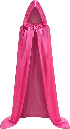 Unisex Adult Hooded Cape Full Length Halloween Christmas Costume Party Cloak Size 43" to 67"