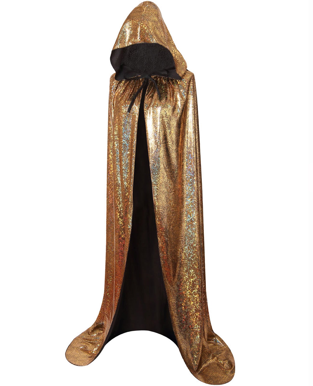 Custom Holographic Hooded Cape For Adults, Shiny Metallic Cloak Purple Silver 110‑160CM, Halloween Cosplay Festival Party Costume Cape