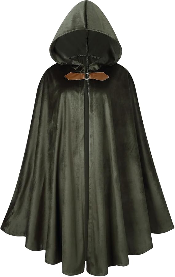 Renaissance Medieval Hooded Cloak Victorian Steampunk Costume Cosplay
