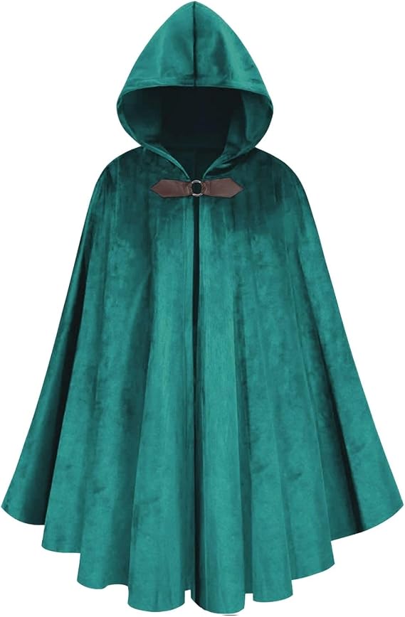 Renaissance Medieval Hooded Cloak Victorian Steampunk Costume Cosplay
