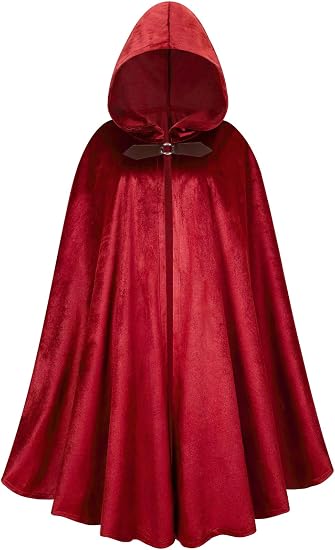 Renaissance Medieval Hooded Cloak Victorian Steampunk Costume Cosplay