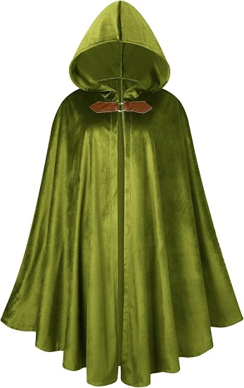 Renaissance Medieval Hooded Cloak Victorian Steampunk Costume Cosplay