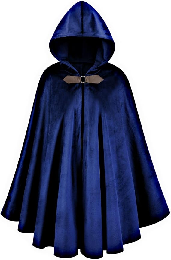 Renaissance Medieval Hooded Cloak Victorian Steampunk Costume Cosplay
