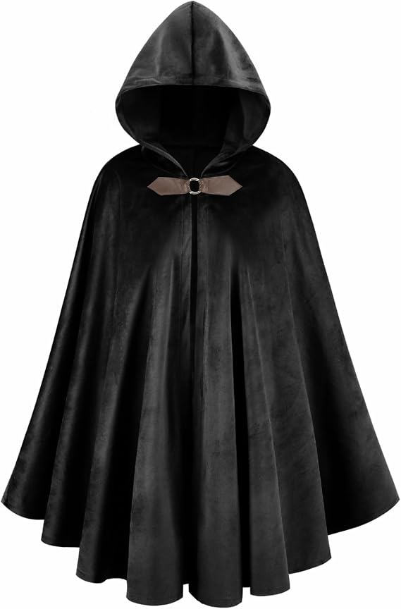 Renaissance Medieval Hooded Cloak Victorian Steampunk Costume Cosplay
