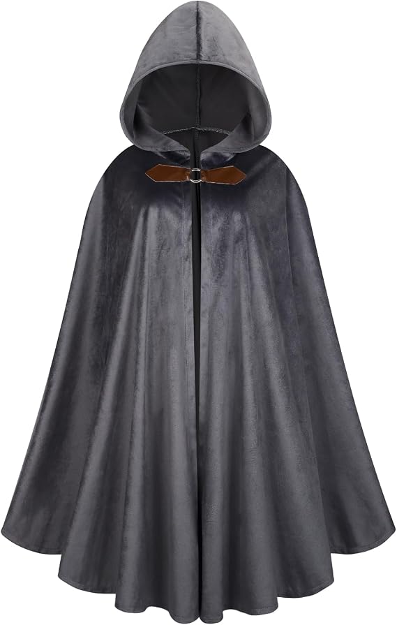 Renaissance Medieval Hooded Cloak Victorian Steampunk Costume Cosplay