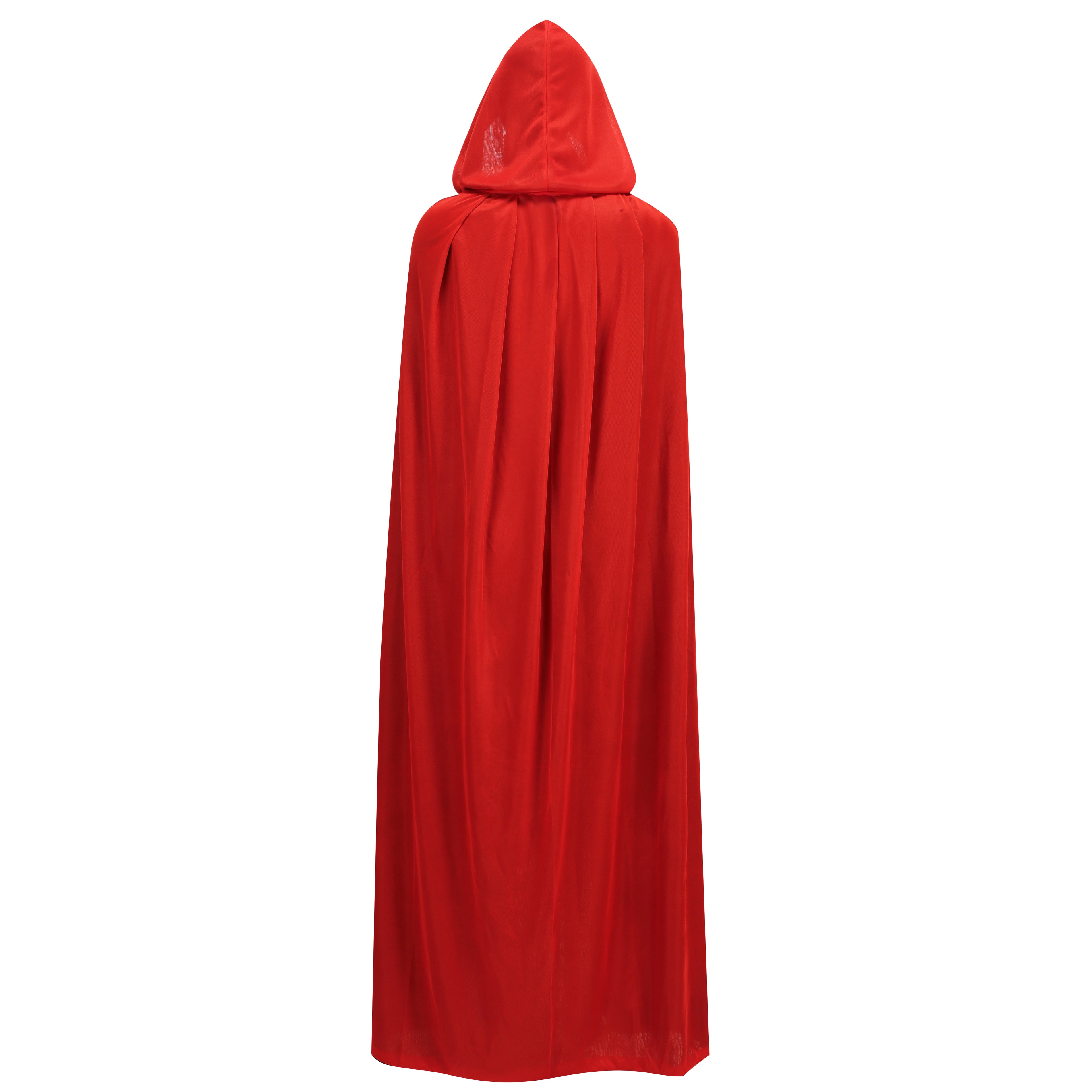 Stand Collar with Hood Reversible Cloak Masquerade Cape Costume, Black and Red,Black and purple