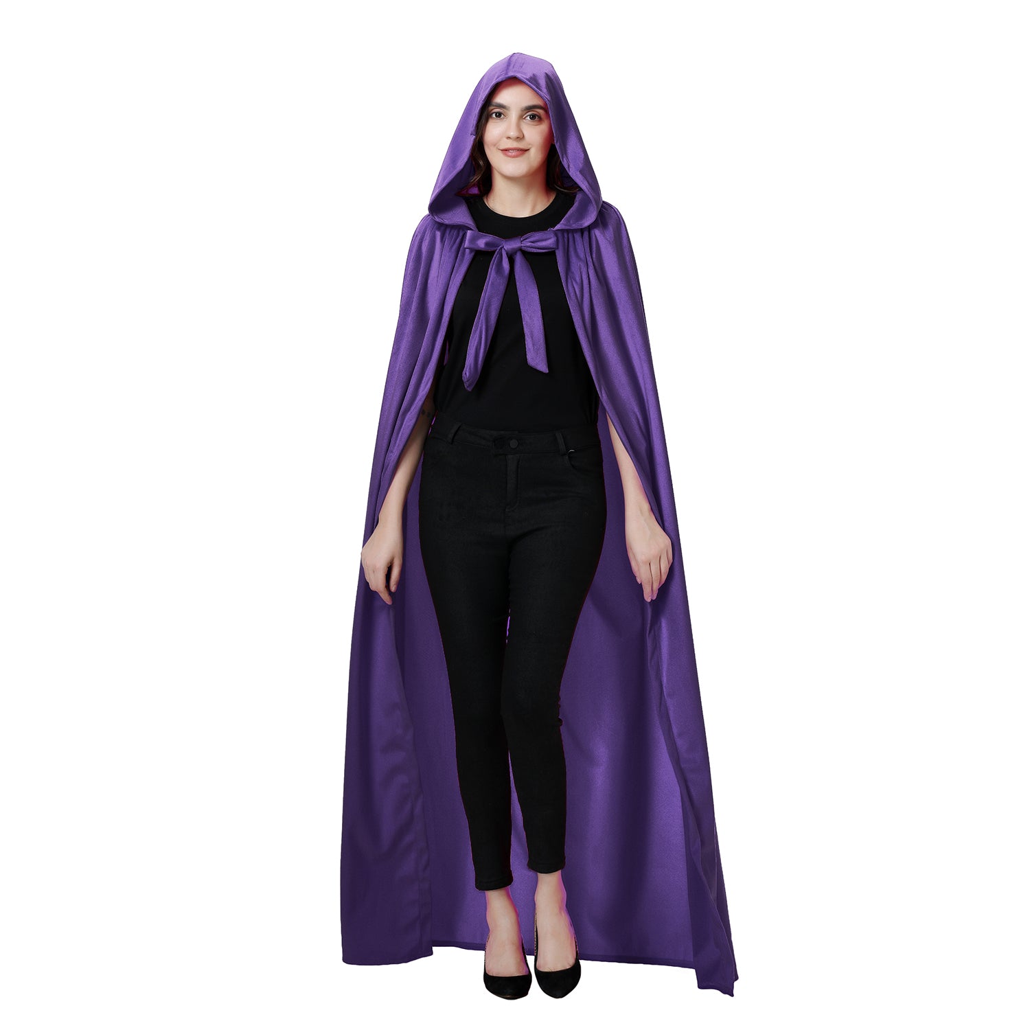 Adults Hooded Velvet Cape Cloak Halloween Christmas Costume | Medieval LARP Outfits, Witch Wizard Fairytale Character Role-Play Cosplay, Masquerade Party Fancy Dress, World Book Days