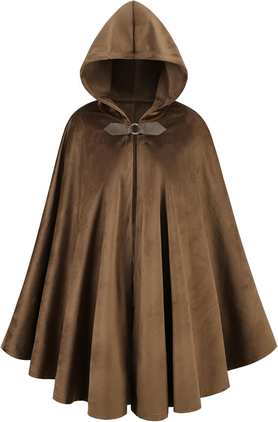 Renaissance Medieval Hooded Cloak Victorian Steampunk Costume Cosplay