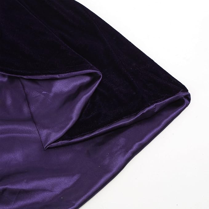 Adult Wizard Robe Warlock Cloak Costume with Sleeves Satin Robe with Hood Halloween