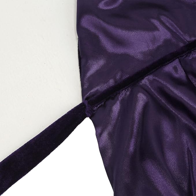Adult Wizard Robe Warlock Cloak Costume with Sleeves Satin Robe with Hood Halloween
