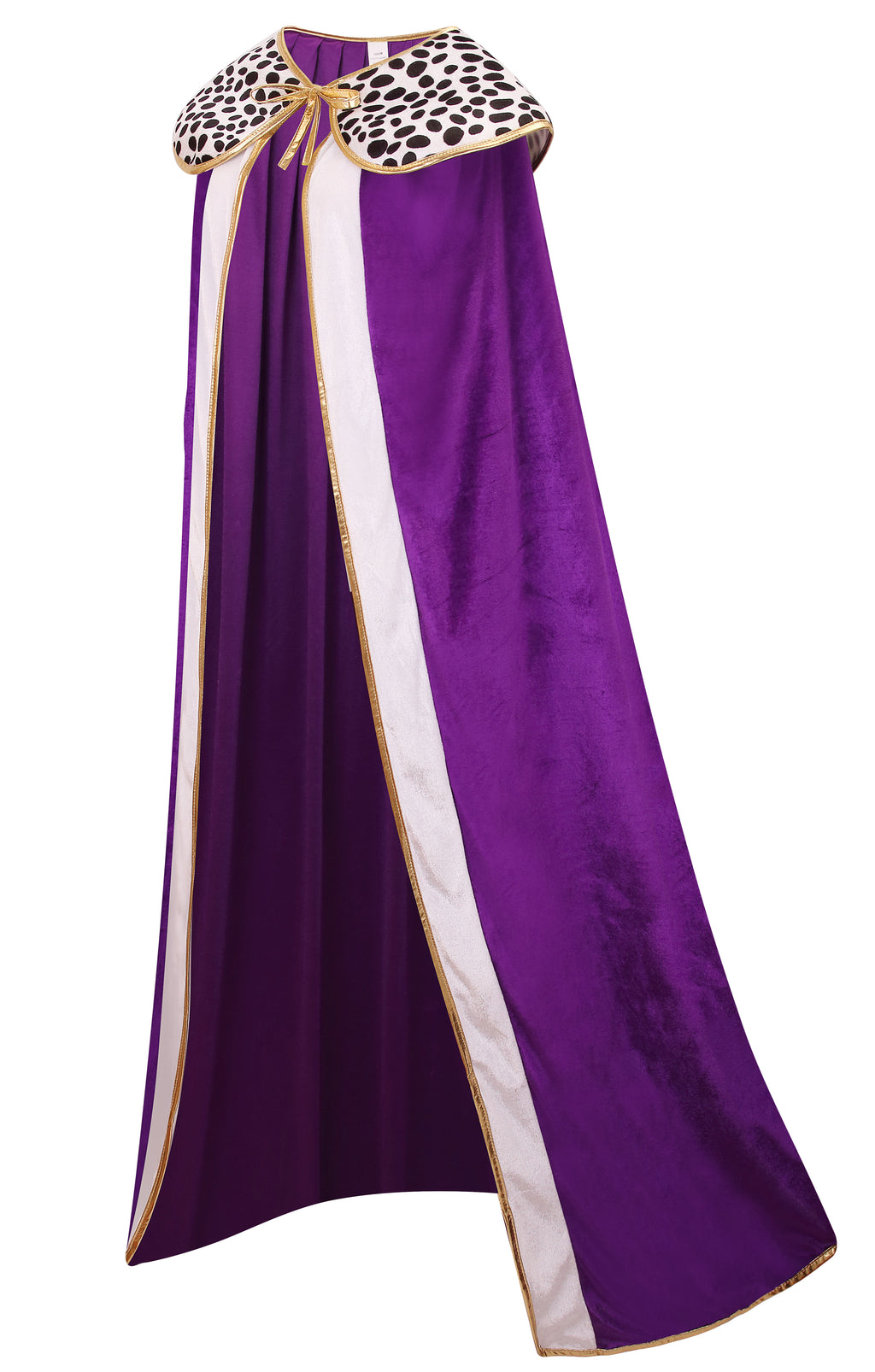 Adult King Cape 3‑Piece Set Custom Velvet Cloak White Trim With Crown & Scepter 120CM 140CM 150CM Purple Blue Medieval Royal Cosplay Costume