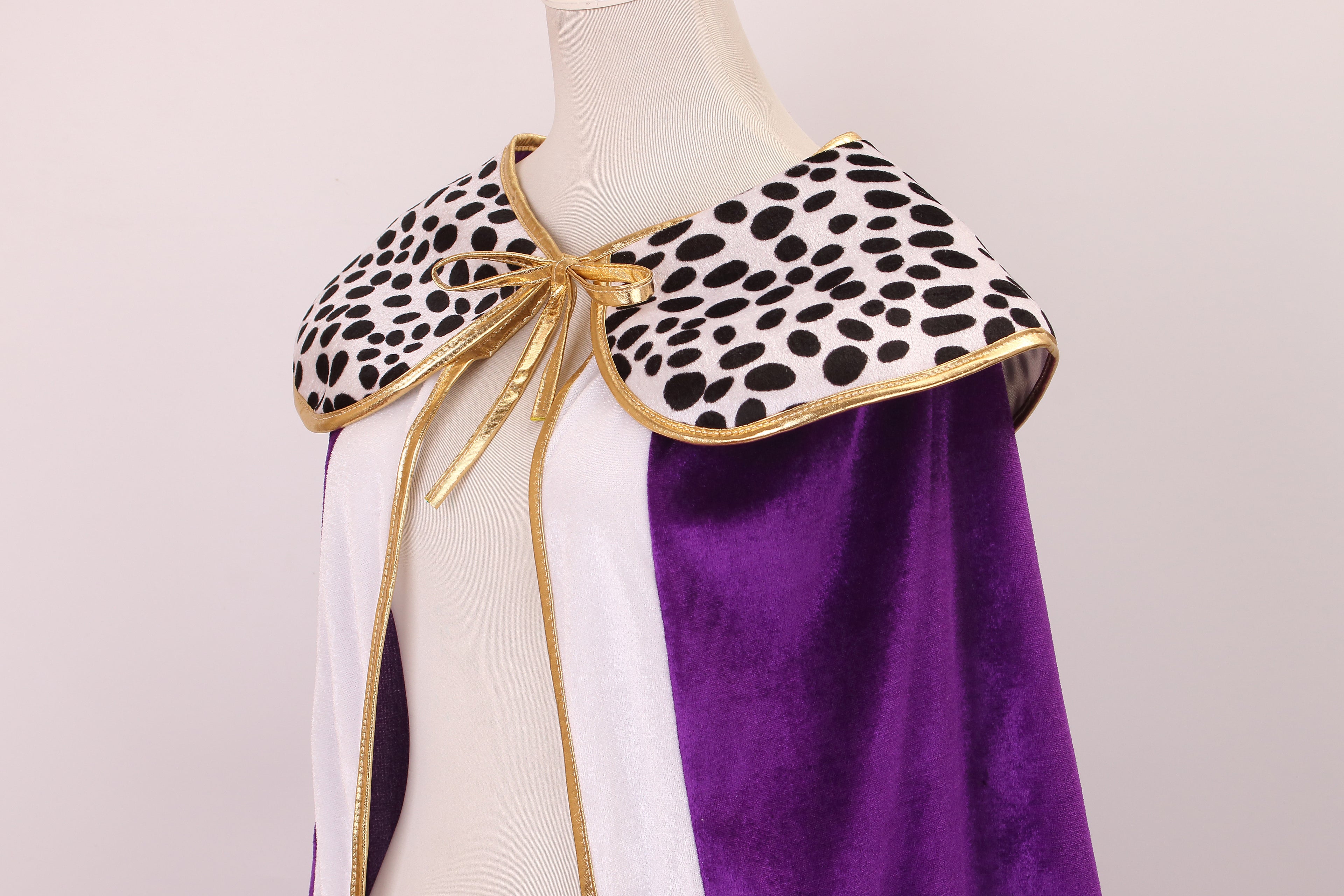 Adult King Cape 3‑Piece Set Custom Velvet Cloak White Trim With Crown & Scepter 120CM 140CM 150CM Purple Blue Medieval Royal Cosplay Costume