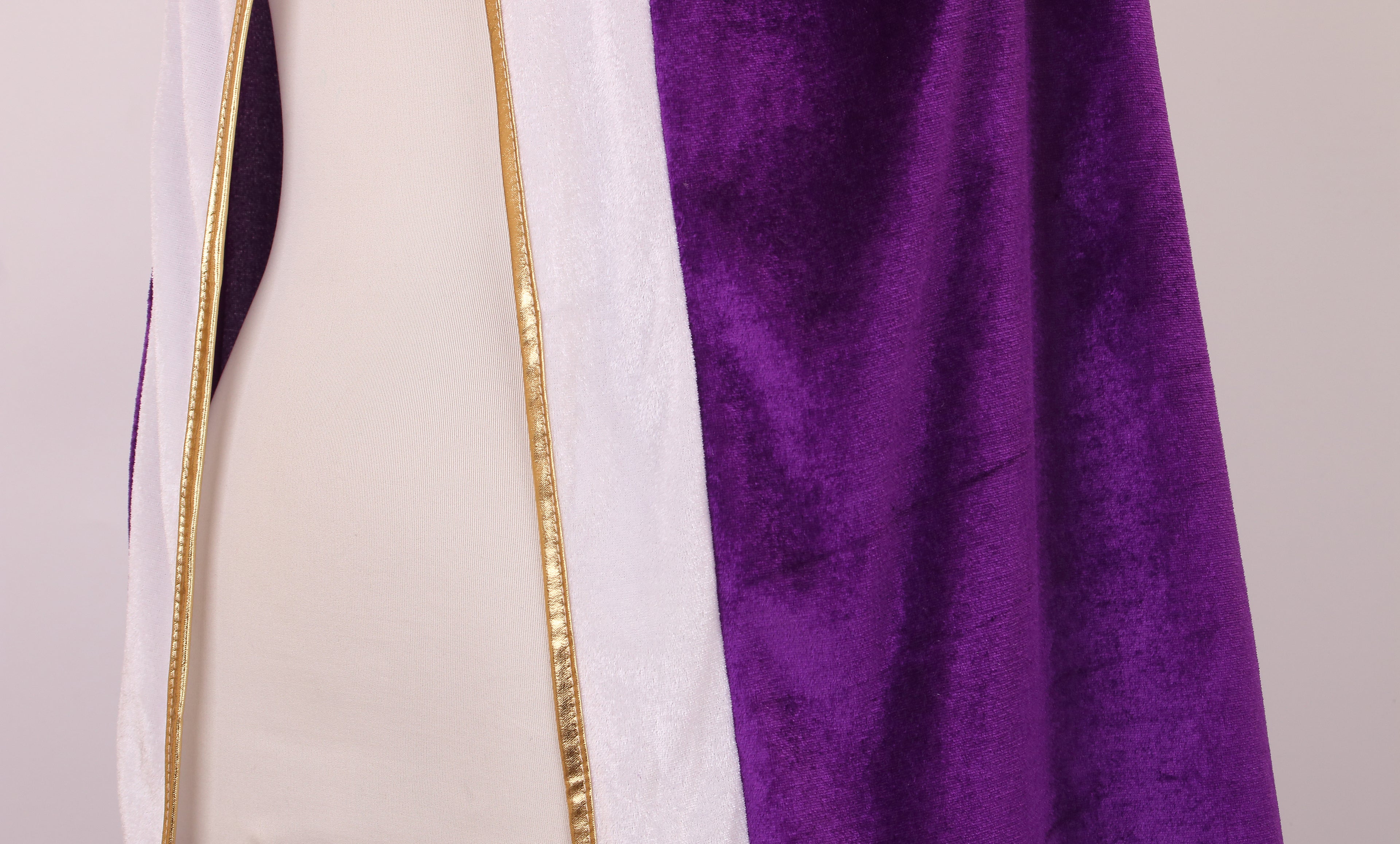 Adult King Cape 3‑Piece Set Custom Velvet Cloak White Trim With Crown & Scepter 120CM 140CM 150CM Purple Blue Medieval Royal Cosplay Costume