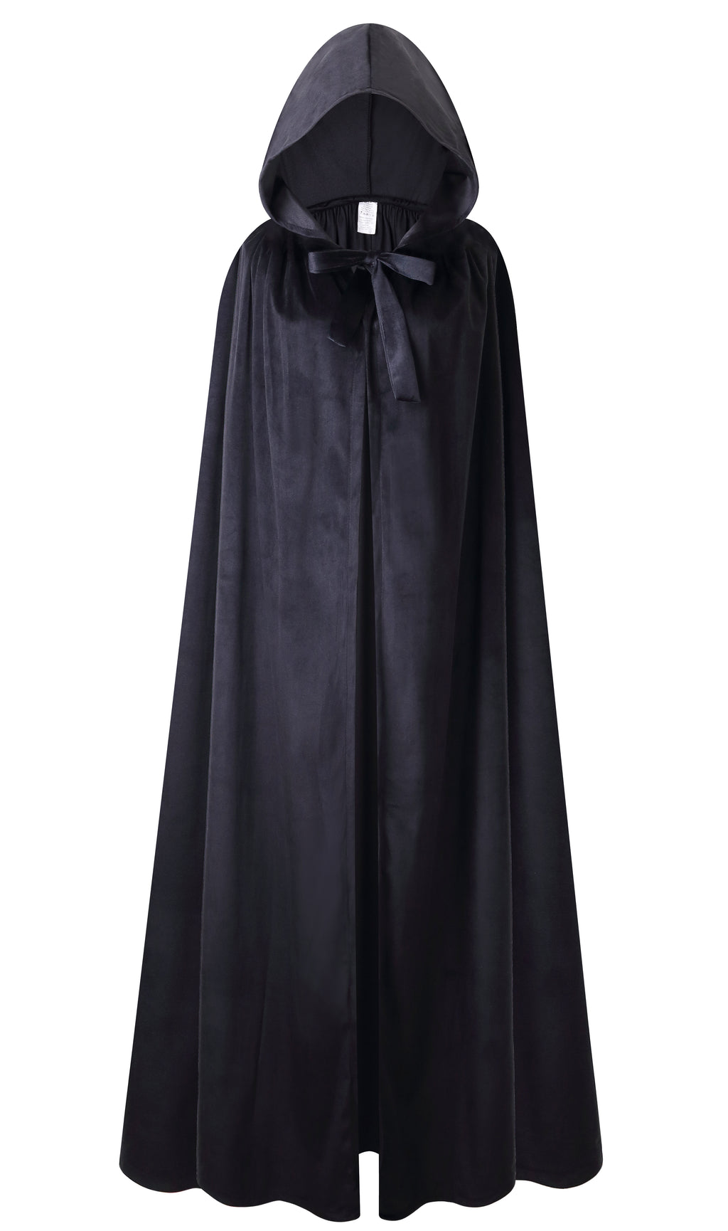 Adults Hooded Velvet Cape Cloak Halloween Christmas Costume | Medieval LARP Outfits, Witch Wizard Fairytale Character Role-Play Cosplay, Masquerade Party Fancy Dress, World Book Days