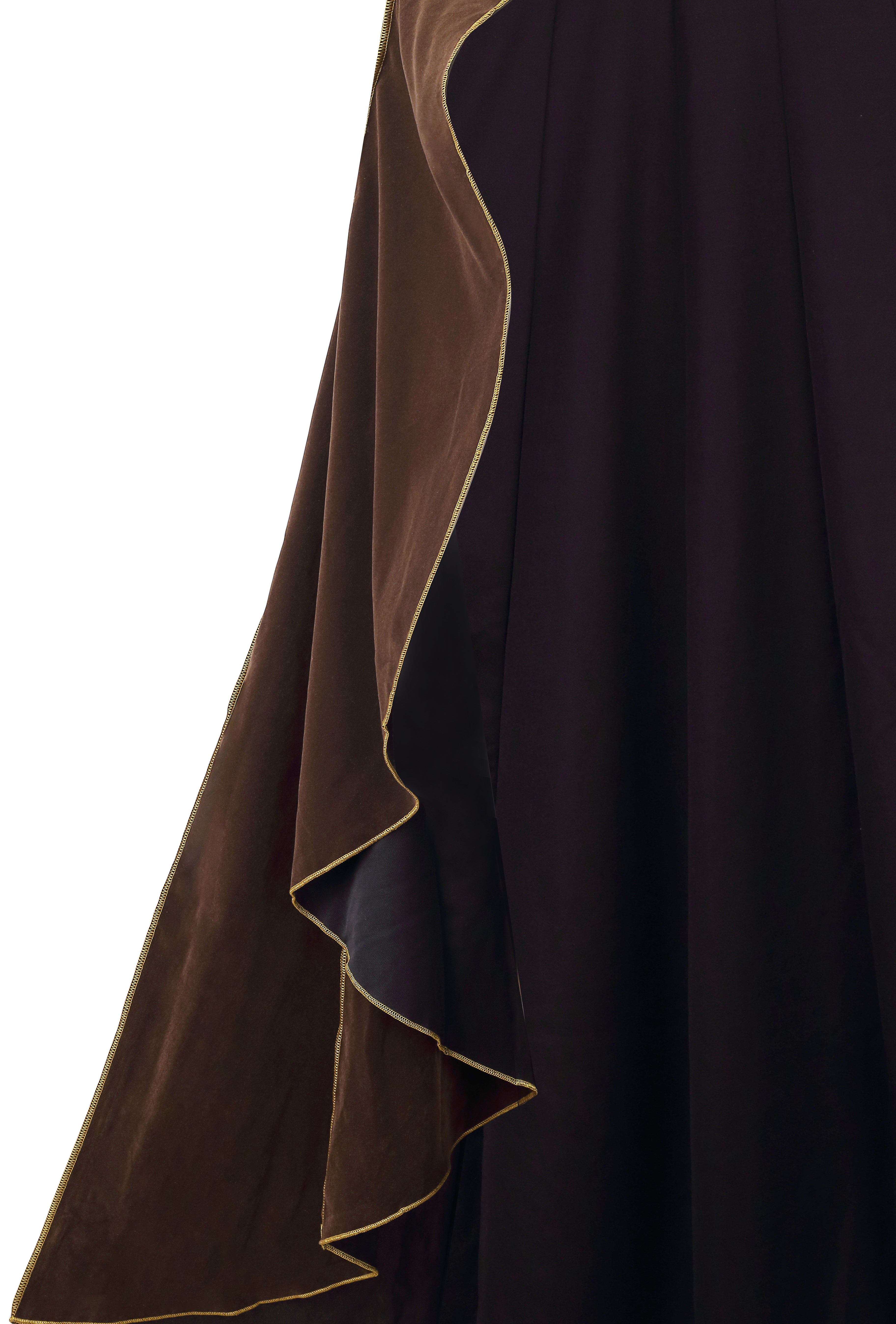 Women's Medieval Cloak Renaissance Costume Royal Cape Halloween | Adult Victorian Deluxe Stand Collar Gold Trim Velvet Cloak for Halloween Christmas Party LARP Witch Princess Queen Outfit